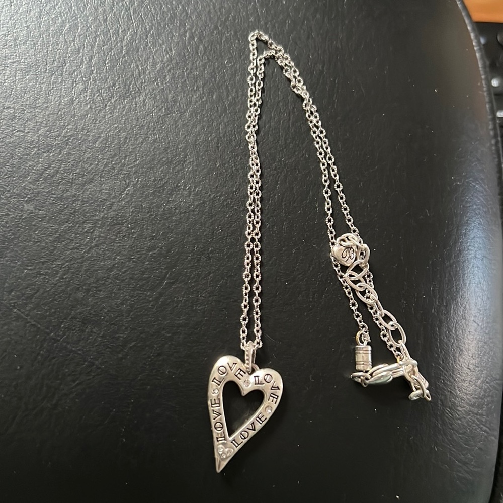 Brighton crystal heart necklace.